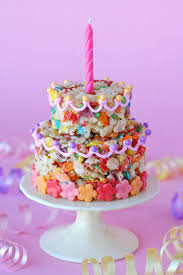 Happy Birthday Rice Krispie Treats Fruity Pebbles Treats Cake Glorious Treats Fruity Pebbles Treats Fruity Pebbles Crispy Treats