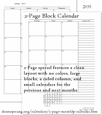 2 Page Block Calendar Block Calendar Calendar Printables Calendar Template