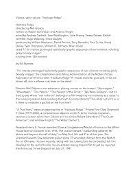 Once the end credits rolled, i couldn't think o. Pdf Viscera Valor Values Hacksaw Ridge