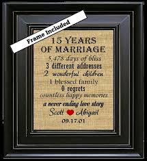 Framed 15th Anniversary Gift For Couple 15th Anniversary Etsy 30th Wedding Anniversary Gift 25 Wedding Anniversary Gifts Anniversary Gifts For Parents