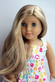 Custom American Girl Doll ~ Aquamarine Blue-Green Eyes and Blonde Hair