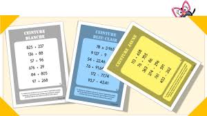 Mémoriser des calculs automatiser des procédures un quart d'heure de calcul mental par jour pour le ce2. Ceintures De Calcul Pose Cycle 3 Charivari A L Ecole