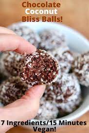 Healthy Easy And Decadent These No Bake Chocolate Coconut Date Balls Aka Energy Balls Blis Healthy Vegan Desserts Coconut Date Balls Food Processor Recipes