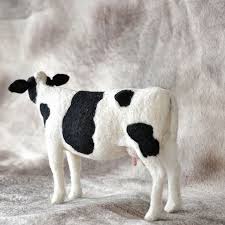Needle Felted Holstein Cow Needle Felted Animals Needle Felting Projects Needle Felting