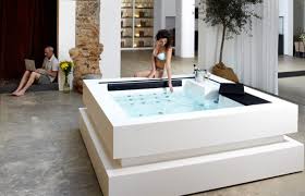 Saunahaus und outdoor whirlpool befinden sich im garten. Perfect Spa Wellness Zu Hause Mit Whirpools Dampfduschen Saunen Und Mehr