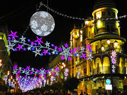 Christmas Traditions Avenida De La Constitucion One Of The Main Streets In The City Centre In Christmas Worldwide Christmas In Europe Christmas Celebrations