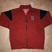 Details About Boston Red Sox Full Zip Fashion Jacket 1xl Red Two Sided Logos Majestic Mlb