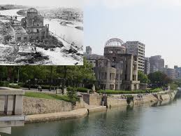 Maybe you would like to learn more about one of these? Atomic Bomb Dome Hiroshima Then And Now Aug 1945 Nov 2013 Hiroshima Peace Memorial Memorial Park Hiroshima