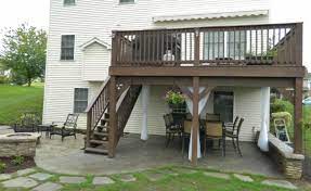 Under Deck Ideas Patio Under Deck With Separate Firepit Patio Patios Deck Designs Patio Under Decks Patio Deck Designs Concrete Patio