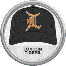 London Tigers Baseball Cap Hat Sports Logo Eastern League Minor League Baseball Milb Created By Ja Minor League Baseball Tigers Baseball Cap Logo