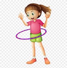 This is a free clip art image of a red and purple. Buy Girl Playing With Hulahoop By Interactimages On Girl Sport Clipart Png Free Transparent Png Clipart Images Download