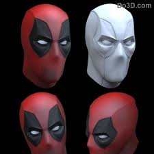 3d Printable Model Deadpool Mask Faceshell With 5 Interchangeable Pieces Of Eye Expressions File Formats Stl Obj Eye Expressions Eye Drawing Deadpool Mask