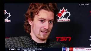 Brennan Othmann pregame interview in quarterfinals of World Juniors 2023