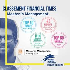 Le classement sigem est un classement des écoles de commerce françaises visant à évaluer la notoriété des différentes écoles auprès des étudiants de prepa hec que ce soit en ecs, ece et ect. Rennes School Of Business Dans Le Top 10 France Du Classement Financial Times