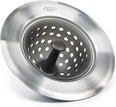 Nothing is truer of a bathroom sink stopper stuck in the closed position. Amazon Com Oxo Good Grips Silicone Sink Strainer Gray Kitchen Dining