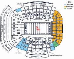 2016 Seating Chart Football Ticket Ole Miss Rebels Ole Miss