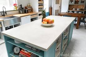Concrete countertops are popular design options and kitchen islands are one of the most common remodeling projects. Fast Diy Concrete Countertops In A Day Houseful Of Handmade