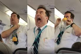 Google maps is currently unavailable. Celebrity Westjet Flight Attendant Thrills Passengers With Safety Display Nz Herald