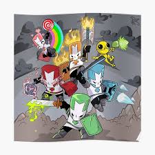 After arriving at the cyclops grave site, the necromancer uses his dark magic to revive him and turn him into the undead cyclops. Castle Crashers Posters Redbubble