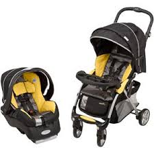 Evenflo Featherlite 400 Travel System Black And Yellow At Walmart Travel System Travel System Stroller Baby Car Seats