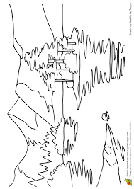 Paysage avec des collines et de végétation. Coloriage Paysage Lac Et Montagne