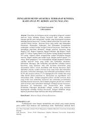 Pdf Pengaruh Motivasi Kerja Terhadap Kinerja Karyawan Pt Kebon Agung Malang
