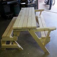 How To Build A One Piece Folding Picnic Table Out Of 2x4 Lumber Buildeazy Picnic Table Folding Picnic Table Folding Picnic Table Plans