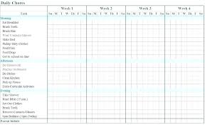 chore schedule template bookmylook co