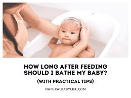 It's best not to bathe your baby straight after a feed or when they're hungry or tired. Bathtime Archives Natural Baby Life