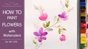 Jay lee is a specialized watercolor artist. How To Paint Simple Flowers In Watercolor Youtube