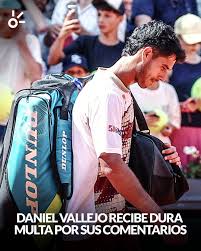 HISTÓRICA SANCIÓN EN ROLAND GARROS!🎾🚨 Daniel Vallejo fue multado con 65  mil euros por comentarios misóginos tras su eliminación en el Abierto de  Francia. 😳💸 La sanción ha generado polémica y reavivó