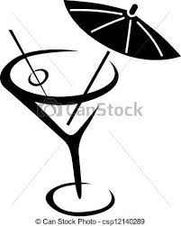 Vector Of Drink Glass Of Cocktail With Umbrella Csp12140289 Search Clip Art Illustration Drawings And Clipart Eps Vector Graphics I Art Drawings Line Art