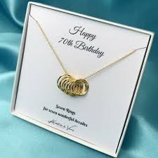 Available in 2 cover styles and 7 colors, the. 70th Birthday Necklace Birthday Present Gold Necklace Birthday Gift Gold Circles Necklace Gift For Her Grandmother