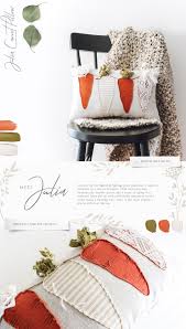 Inspired By The Spirit Of Spring The Julia Carrot Pillow Embodies A Timeless Aesthetic In A Classi Spring Easter Decor Spring Decor Diy Farmhouse Easter Decor