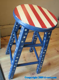 Patriotic Stool Folk Art Peg Armstrong Virginia Hand Painted Patriotic Stool Folk Art By Peg Armstrong Painted Stools Hand Painted Chairs Painted Chairs