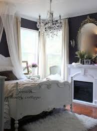 French Country Cottage Love The Black Walls With All The White French Country Bedrooms Country Bedroom Shabby Chic Bedrooms