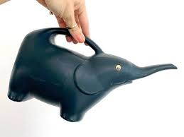 Vintage Elephant Watering Can Indoor Watering Can Elephant Shaped Watering Can Vintage Plastic Water Pitcher Elephant Decor Kitsch Indoor Watering Can Indoor Watering Watering Can