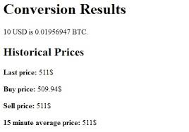 Convert bitcoin (btc) to us dollar (usd). How To Build A Bitcoin Currency Converter Using The Blockchain Info Apis Programmableweb
