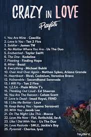 Music Love Playlist Crazy In Love In 2020 Love Songs Playlist Music Lyrics Songs Song Playlist