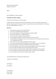 A Letter To A Family Divorce Lawyer With Questions Before Engagement