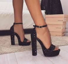 Black Ankle Strap High Heel Sandals Pin On Sandalen Mit Absatz