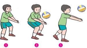 Passing bola voli adalah gerakan mengumpan bola kepada teman atau mengembalikan bola lawan. Gambar Servis Atas Bola Voli