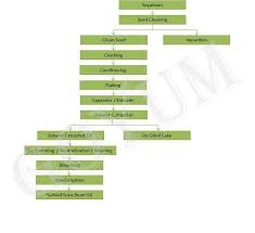 flowchart of process for soybean oil production soybean