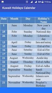 Ramadan is the ninth month of the islamic calendar. Kuwait Holidays Calendar For Android Apk Download