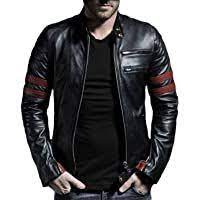 Buy Blaq Ash Men S Faux Leather Biker Outerwear Jacket Black M At Amazon In Striped Leather Jacket Leather Jackets For Sale Best Leather Jackets