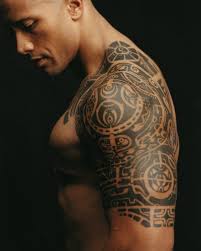 Traditional Tribal Tattoo The Rock Dwayne Johnson Rock Tattoo Dwayne Johnson