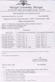 Msc exam time table 2021: Munger University Pg 1st Semester Exam Date Sheet 2020 Download Ma M Sc M Com Exam Schedule 2019 21 A To Z Classes