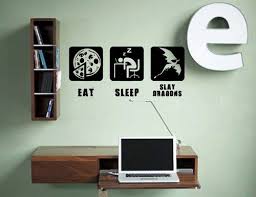 Eat Sleep Slay Dragons Wall Decal Gaming Geek Nerd Playing Tr181 040c638b Jpg 500 384 Pixels Diy Home Decor For Teens Sticker Decor Nerd Room