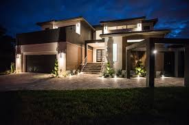 Exterior lighting, traditional and modern outdoor lights. Exterior Landscaping Lighting Contemporary House Exterior Tampa By C L Landscape Lighting Houzz Uk