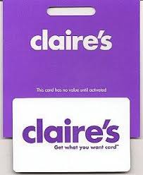 Sender amount $25 $50 $75 $100 $200 $500 presentation. Claire S Gift Card Any Amount To Put Toward Earrings Since She S Getting Her Ears Pierced Gift Card Claire Bride Gifts